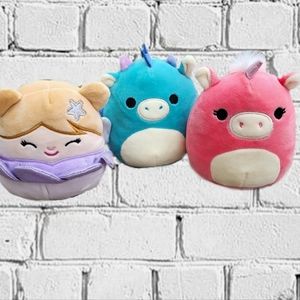 3 new squishmallows (all 3 come along) Danny the Dinosaur, Nora the Fairy,-